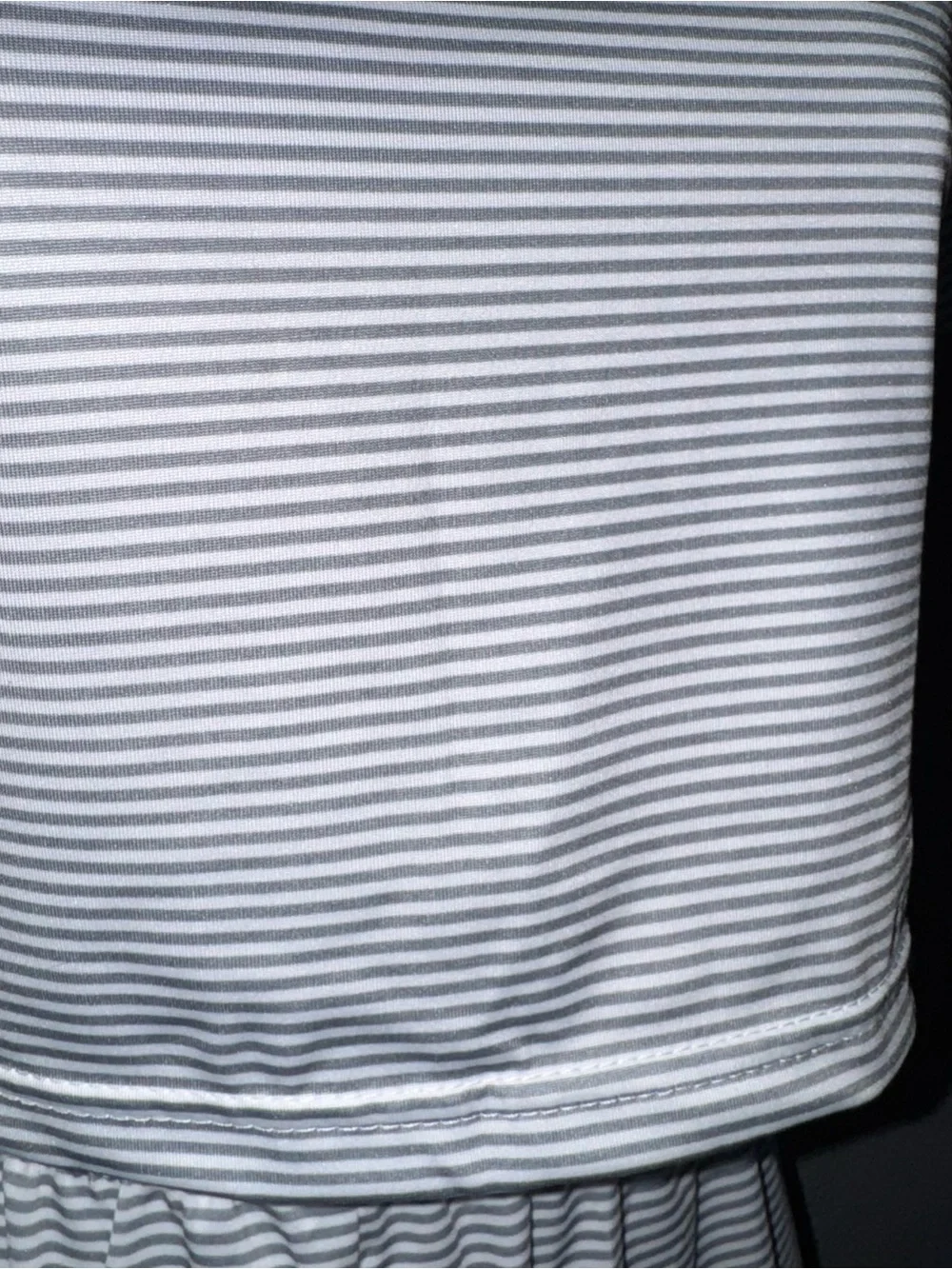 Women’s Matching Pajama Set Short Sleeve Top & Shorts Grey/White Medium